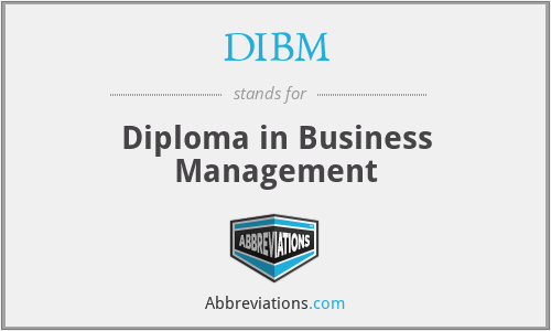 In management diploma business Business Management